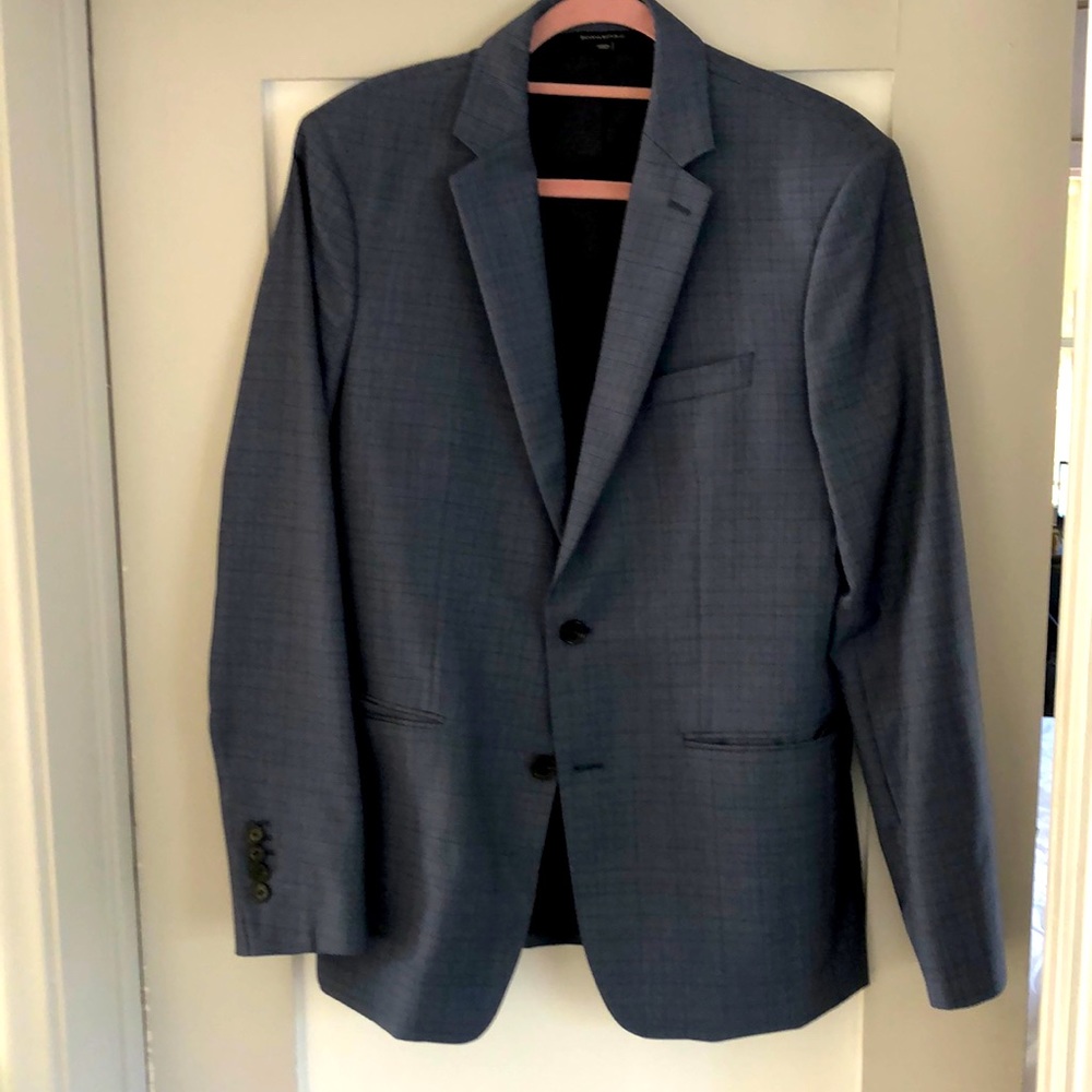 Banana Republic Blue Plaid Suit